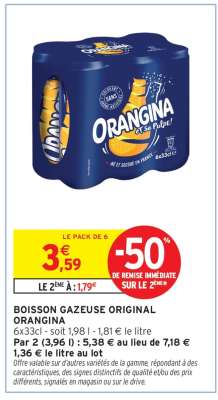 BOISSON GAZEUSE ORIGINAL ORANGINA