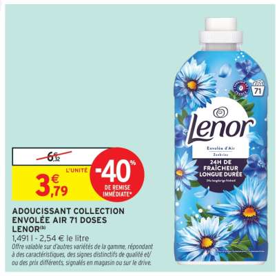 ADOUCISSANT COLLECTION ENVOLÉE AIR 71 DOSES LENOR