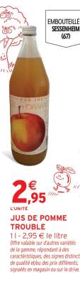 JUS DE POMME TROUBLE