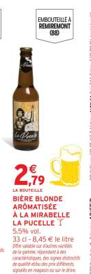 BIÈRE BLONDE ARÔMATISÉE À LA MIRABELLE LA PUCELLE