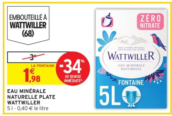 Eau Minérale Naturelle Plate Wattwiller