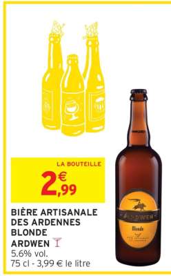 BIÈRE ARTISANALE DES ARDENNES BLONDE ARDWEN