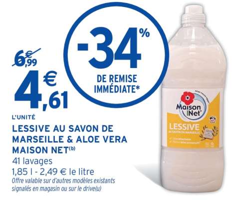 LESSIVE AU SAVON DE MARSEILLE & ALOE VERA MAISON NET