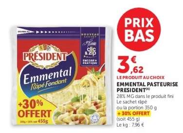 Emmental Pasteurisé Président