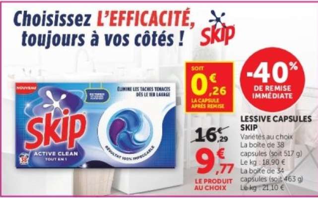 LESSIVE CAPSULES "SKIP"