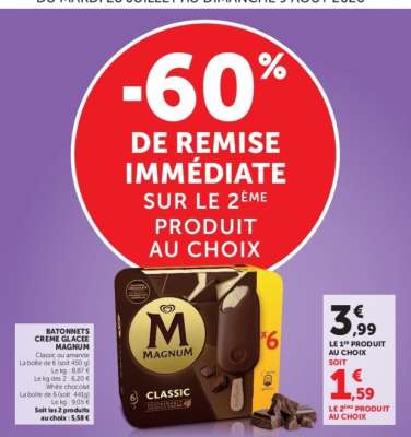 BATONNETS CREME GLACEE MAGNUM