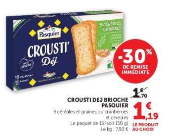 CROUSTI DEJ BRIOCHE PASQUIER