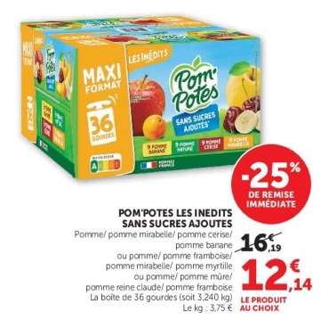 POM'POTES LES INEDITS SANS SUCRES AJOUTES