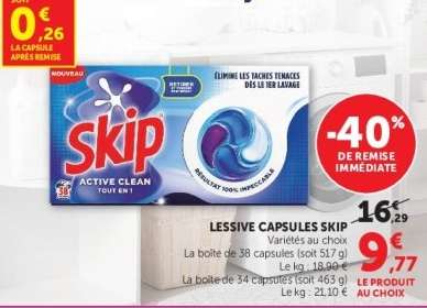 LESSIVE CAPSULES "SKIP"