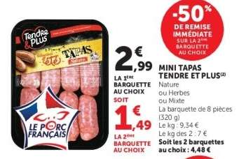 MINI TAPAS TENDRE ET PLUS