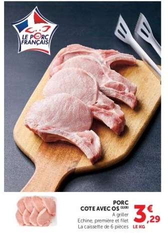 Porc : Cote avec os