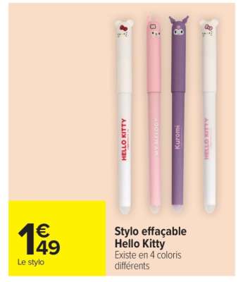 Stylo effaçable Hello Kitty