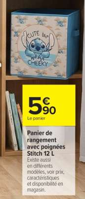 Panier de rangement avec poignées Stitch 12 L