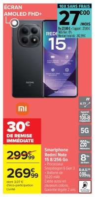 Smartphone Redmi Note 15 8/256 Go