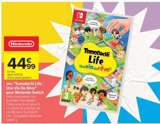 Jeu Tomodachi Life Une Vie De Rêve pour Nintendo Switch