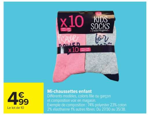 Mi-chaussettes enfant