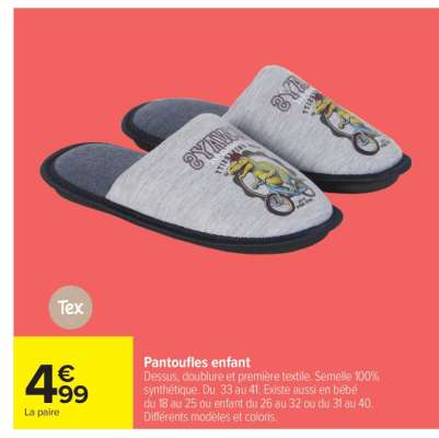 Pantoufles enfant