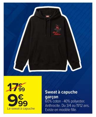 Sweat à capuche garçon