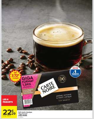 Café moulu classique "Giga Format" CARTE NOIRE