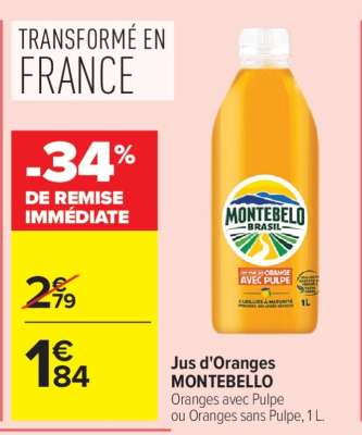 Jus d'Oranges MONTEBELLO