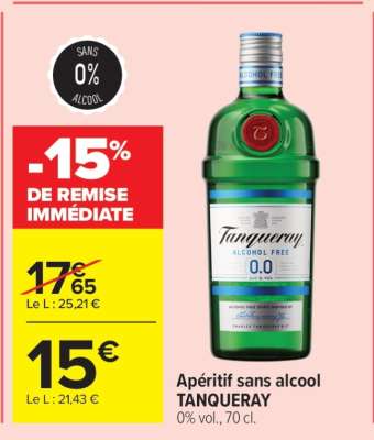 Apéritif sans alcool TANQUERAY