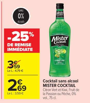 COCKTAIL SANS ALCOOL “MISTER COCKTAIL”