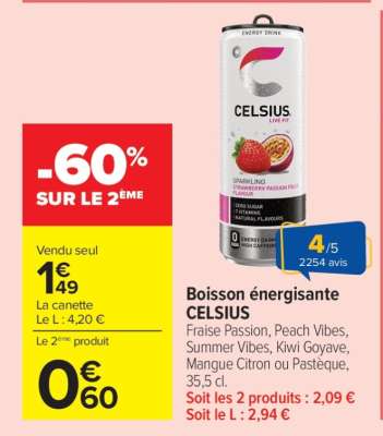 Boisson énergisante CELSIUS