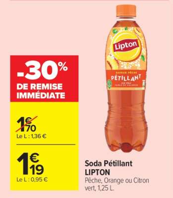 Soda Pétillant LIPTON