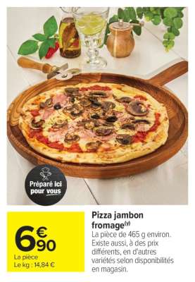 Pizza Jambon Fromage