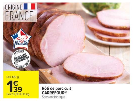Rôti de porc cuit CARREFOUR