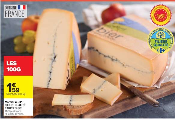 Morbier A.O.P. FILIÈRE QUALITÉ CARREFOUR