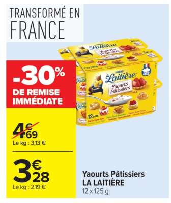 Yaourts Pâtissiers La Laitière