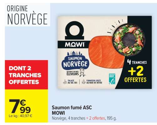 Saumon fumé ASC MOWI