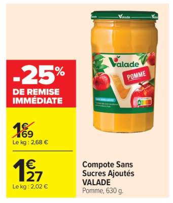 Compote Sans Sucres Ajoutés Valade