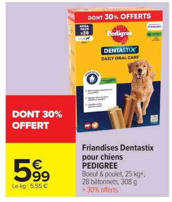 Friandises Dentastix pour chiens PEDIGREE