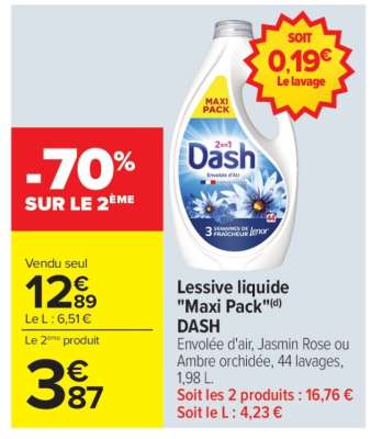 Lessive liquide "Maxi Pack" DASH