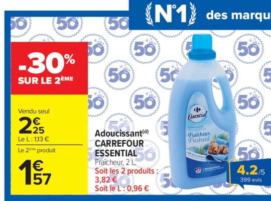 Adoucissant CARREFOUR ESSENTIAL