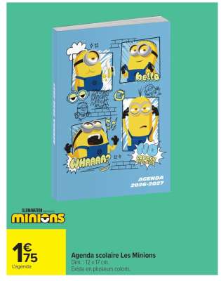 Agenda scolaire "LES MINIONS"