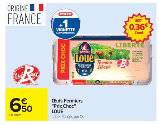 Œufs Fermiers "Prix Choc" LOUÉ
