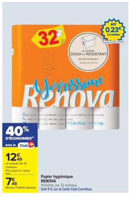 Papier hygiénique RENOVA