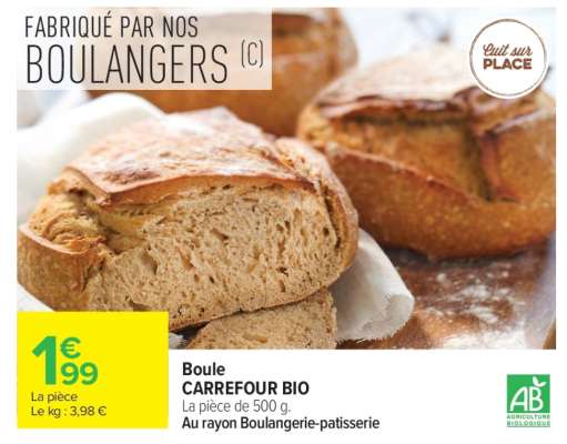 Boule CARREFOUR BIO