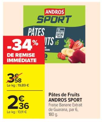 PATES DE FRUITS “ANDROS SPORT”