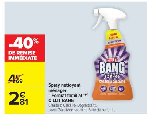 Spray nettoyant ménager "Format Familial" CILLIT BANG