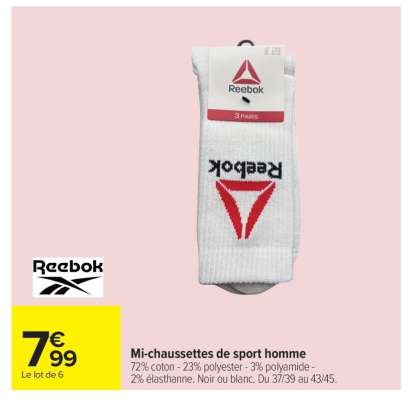 Mi-chaussettes de sport homme