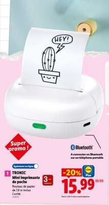 TRONIC Mini imprimante de poche
