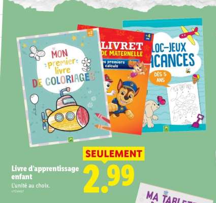 Livre d'apprentissage enfant