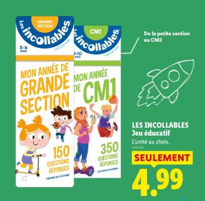 LES INCOLLABLES Jeu éducatif