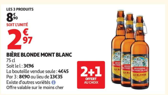 Bière Blonde Mont Blanc