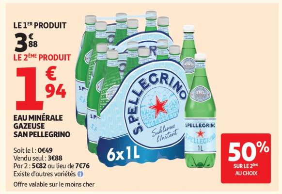 Eau minérale gazeuse SAN PELLEGRINO