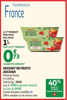 DESSERT DE FRUITS AUCHAN